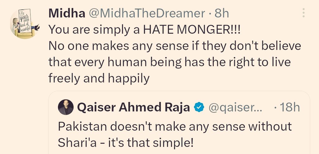 qaiseraraja's tweet photo. Why does the word Shari'a trigger them so much? Which freedom do they think Shari'a will remove? https://t.co/uxl5O3vtBv