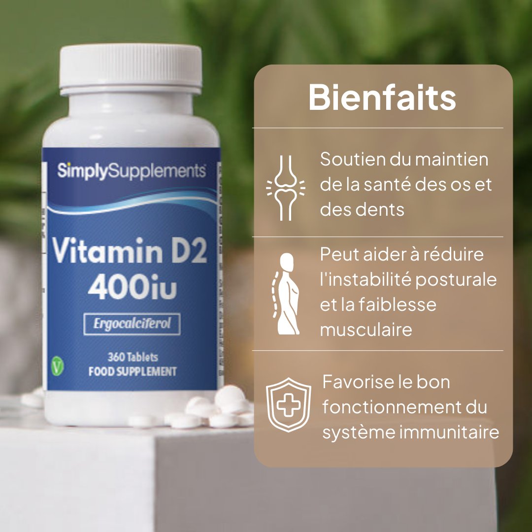 FRSimply's tweet photo. Découvrez notre Vitamine D3 400 UI ! 🌟
Notre équipe d'experts nutritionnistes a spécialement formulé la Vitamine D3 400 UI pour aider à augmenter les niveaux de vitamine D chez ceux présentant une insuffisance ou une carence clinique.
#VitamineD3 #OsSains https://t.co/zAWkXkleLI