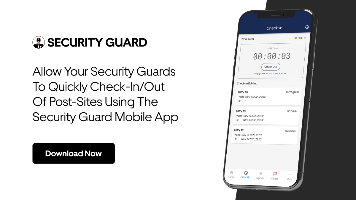 guard_app's tweet photo. Improve your guard's productivity and performance by simply automating the entire check-in and out process using the #SecurityGuard #MobileApp.
Click here to learn more: https://t.co/8eKmBXi3kb
#SecurityGuardApp #securitypatrol #securityservices #securityguardservices https://t.co/URPB8aJd2P