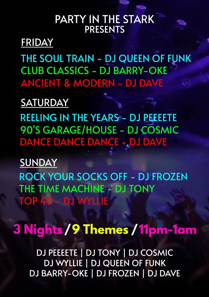 natfound's tweet photo. Our legendary silent disco returns for all three nights of #PitS23! Your line-up for this year is... https://t.co/I3z0WXATjm