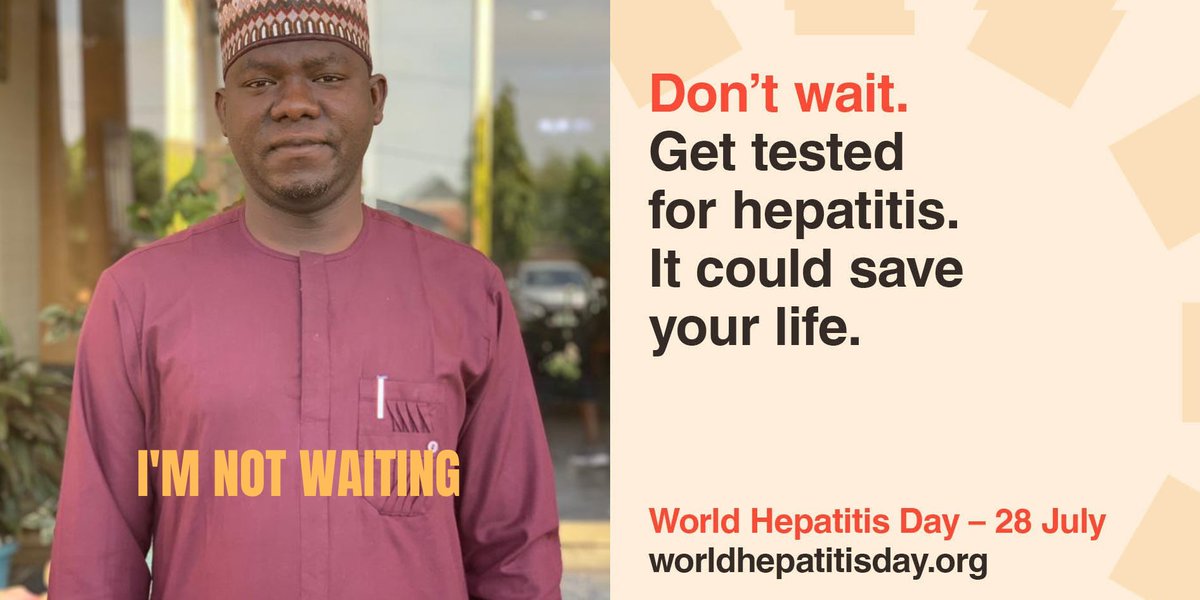We’re #NotWaiting to get tested this #WorldHepatitisDay. Early detection saves lives! 

Join us as we commemorate World Hepatitis Day 2023.

#HepatitisDay
#HepatitisAwareness
#WorldHepatitisDay2023