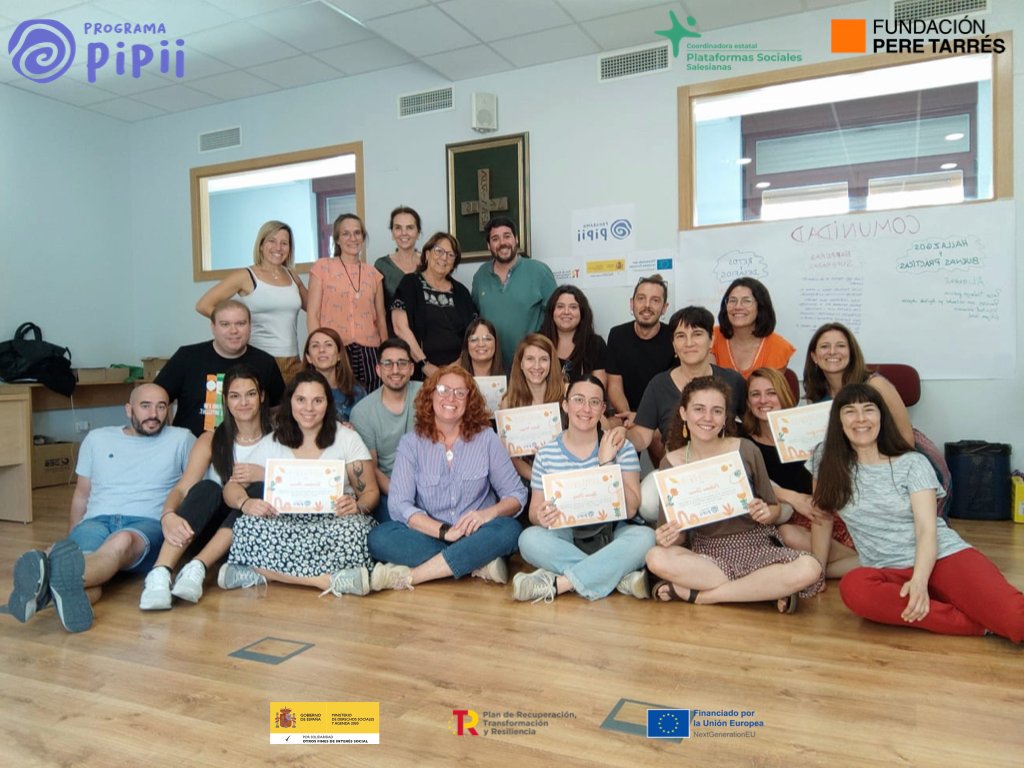 BoscoSocial's tweet photo. El pasado 14 y 15 de junio, estuvimos compartiendo retos y aprendizajes en el encuentro presencial del programa #PIPII que reunió en Madrid al equipo de impacto, al de investigación y al grupo motor, del que formamos parte la @Fundperetarres y las entidades miembro de @P_Sociales https://t.co/gdH8uqTVKT