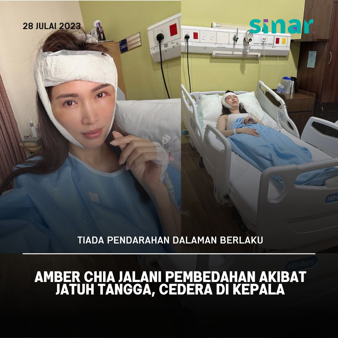 SINAR - Muzik Retro Terbaik (@sinar_my) on Twitter photo Model dan pelakon, <a href="/amberchia/">Amber Chia</a> mengalami kecederaan akibat jatuh tangga dan telah selamat menjalani pembedahan. Dia juga tidak menyedari ketika berlakunya kejadian itu dan dia pitam sebelum jatuh di tangga. Semoga cepat sembuh buat Amber Chia!
#SINARKongsi Model dan pelakon, <a href="/amberchia/">Amber Chia</a> mengalami kecederaan akibat jatuh tangga dan telah selamat menjalani pembedahan. Dia juga tidak menyedari ketika berlakunya kejadian itu dan dia pitam sebelum jatuh di tangga. Semoga cepat sembuh buat Amber Chia!
#SINARKongsi
