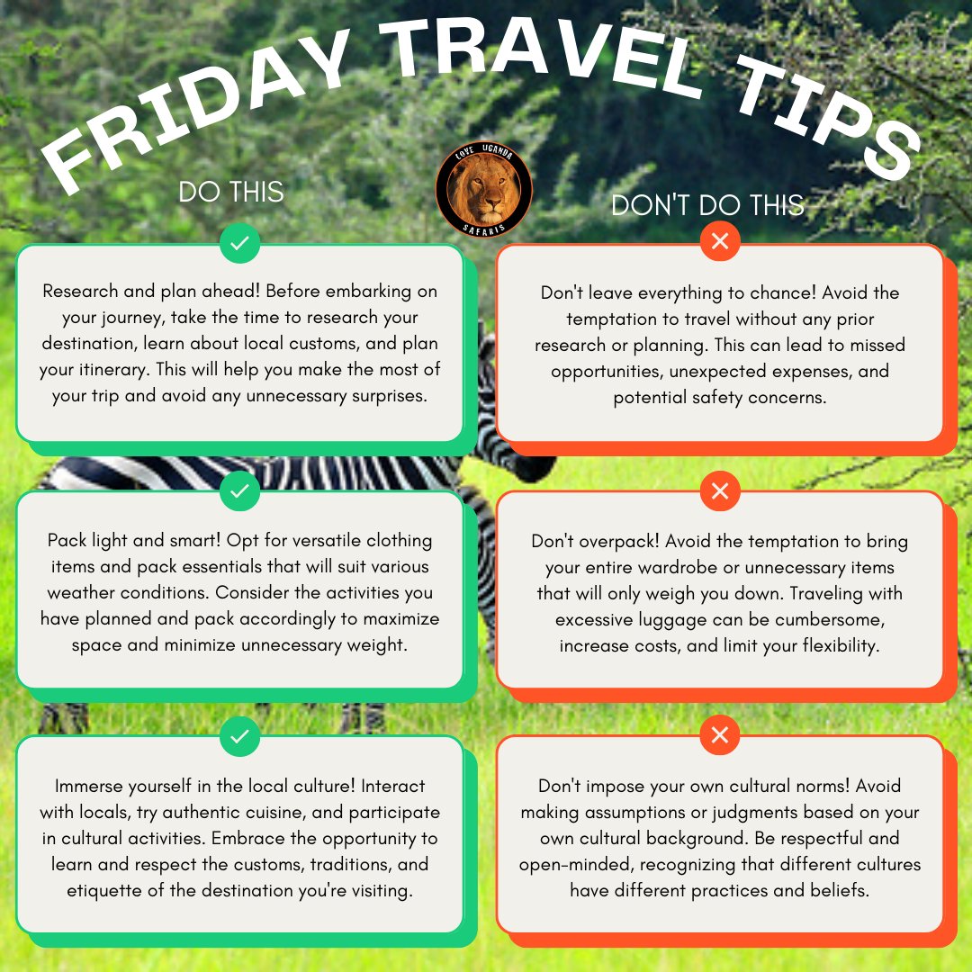 Do not make these travel mistakes. Follow us on all our social media platforms for Travel tips every Friday. #TravelTips #FridayTravelTips