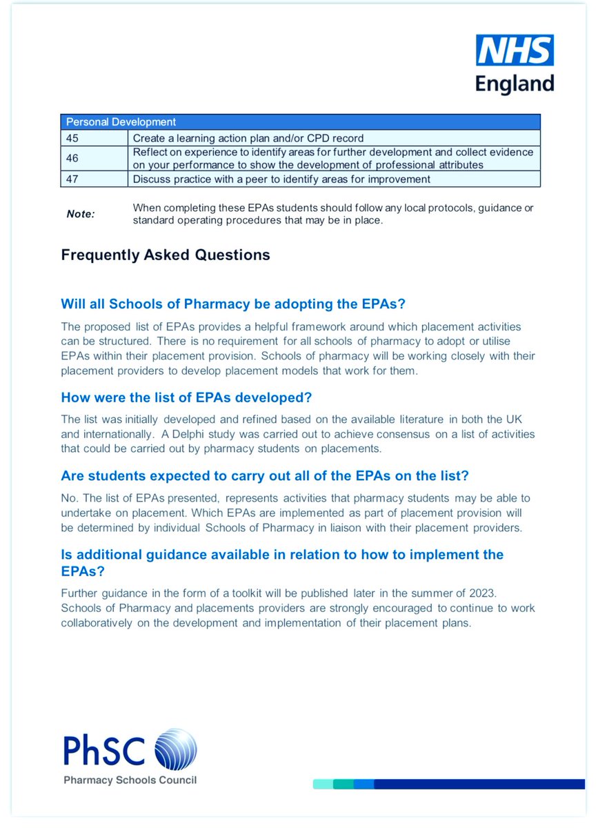 The UofB was commissioned by NHSE &amp; PhSC to produce a list of 47 entrustable professional activities 💊💉🩺🧪 (EPAs) that MPharm students 👩🏻‍🎓🧑🏽‍🎓👨🏻‍🎓can undertake during undergraduate clinical placements while supervised. ⤵️
