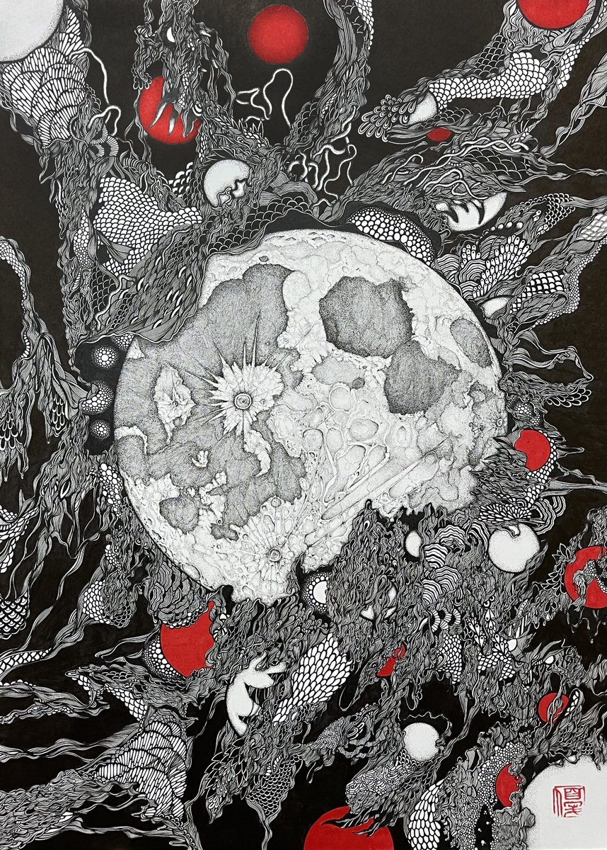 「#作品をみてくださいあわよくばフォローしてください祭ペン画描いておりますー!是非」|画家@優太のイラスト