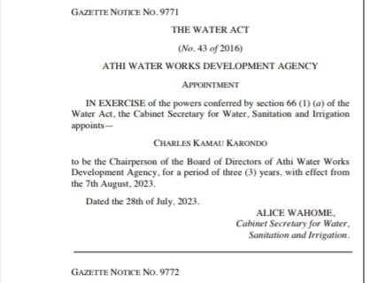 NdindiNyoro's tweet photo. Congratulations Charles Karondo on your appointment as the Board Chair of Athi Water Works Development Agency.

Karondo is intelligent and well suited.

Many thank to the President H.E William Ruto and the DP for this appointment.

We are African and Africa is our Business.. https://t.co/KaNWXhwtLa