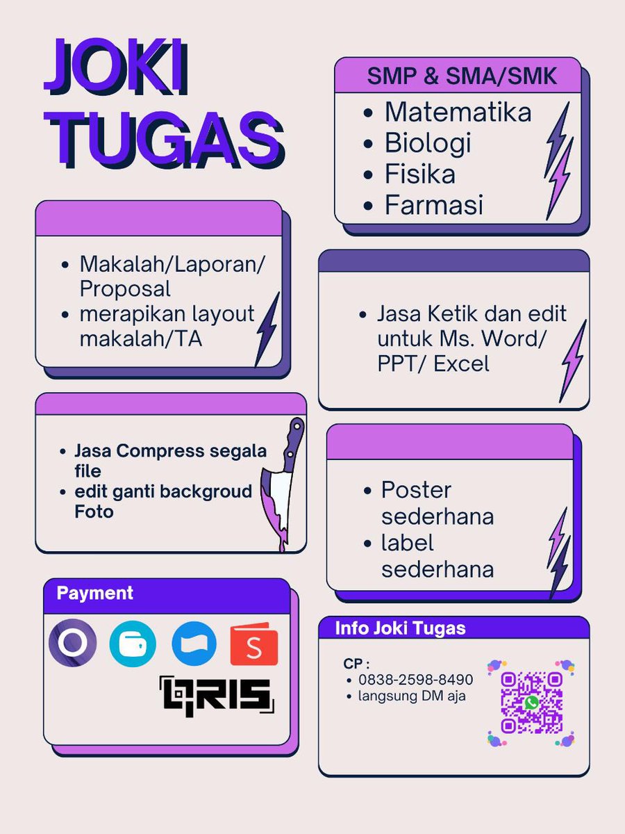 Joki Tugas Kak✧˚ ʚɞ˚ tweet media