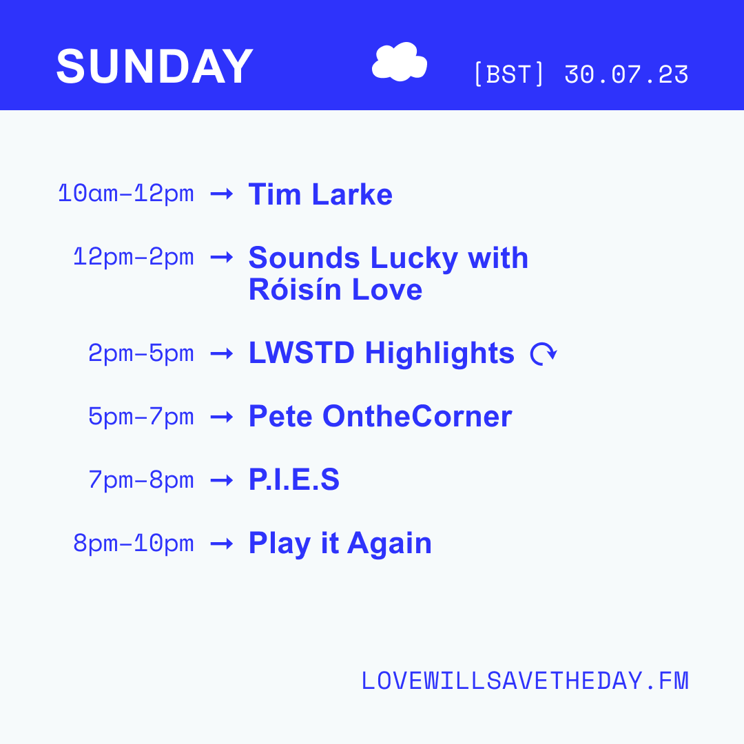 COME JOIN US!

Back on air from 6pm [BST] today, three days of radio coming your way.

Listen: lovewillsavetheday.fm

Chat: discord.com/invite/F2YR93Wn