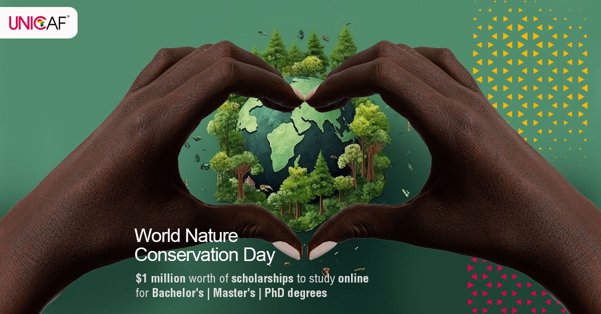 Celebrate World Nature Conservation Day by choosing online studies for a greener future! Reduce emissions, save paper, and connect globally with online education. Let's protect the environment together! 🌍💻🌿 👉study.unicaf.org/3O4ioFS . . . #Unicaf #scholarships #onlinedegrees