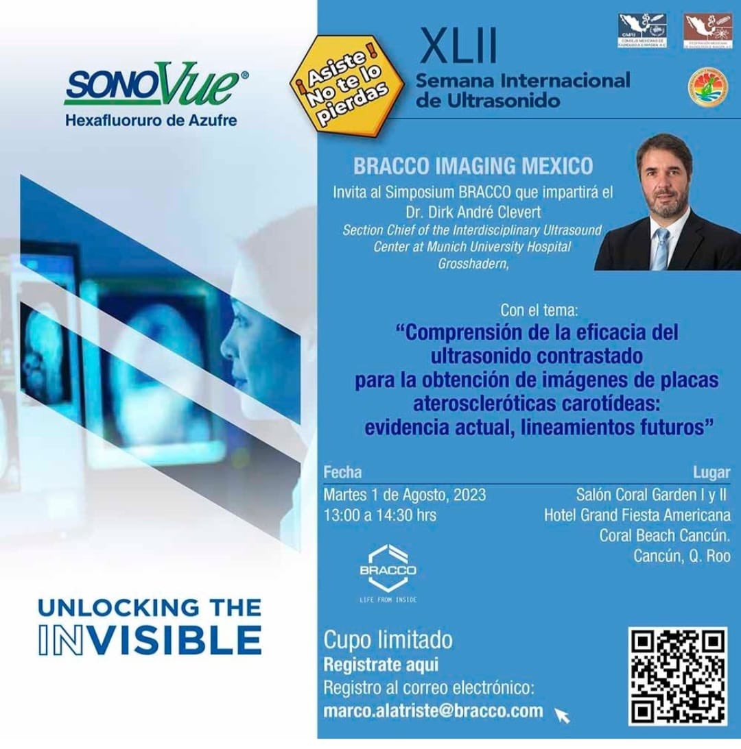 ultrasound_camp's tweet image. 📢I am glad to participate in the International Week of Ultrasound in Cancún, México. 

✔️✔️More information in the link below:👇🏽👇🏽

congresosbracco.com/conference/bra…

#bracco #sonovue #contrastenhancedultrasound #CEUS #ultrasound #ultrasonidocontrastado #cancun #mexico #fmrioficial