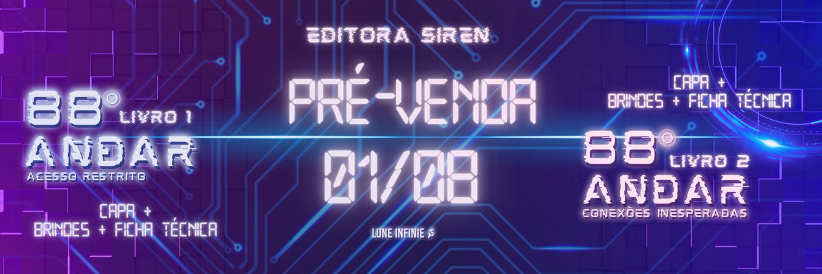 EditoraSiren's tweet photo. Espero que todos estejam ansiosos com as novidades que estamos trazendo, 88°andar em grande estilo tecnológico. 

#88andar #booklovers #editorasiren https://t.co/1iAzskdNa8