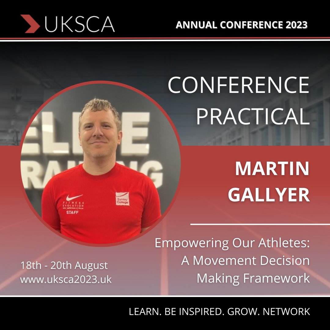 UKSCA's tweet photo. UKSCA | 2023 Conference Practical Announcement 

MARTIN GALLYER - Empowering Our Athletes: A Movement Decision-Making Framework For Athletes To Test Themselves

Further details regarding speakers and how to book tickets can be found at: 

https://t.co/4XAKQRmYlH

@MartinGallyer https://t.co/UDPBrUMxj0