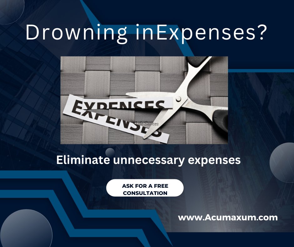 djcmediallc's tweet image. One of the top 5 strategies to hit your financial goals for 2023 is to cut unnecessary expenses.
Don&apos;t let unnecessary expenses erode your profits.

Find out more about what you can save. Ask for a free consultation. 
Acumaxum.com 
#business 
#businessplanning