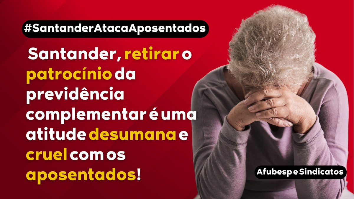 MarquesRosalvo1's tweet photo. Neste momento, o grupo de trabalho sobre previdência complementar decide o futuro de milhares de aposentados. Diga não à retirada de patrocínio! Coloque fim nessa maldade do @santander_br! #SantanderAtacaAposentados  @minprevidencia @AnaBotin https://t.co/lChlLO1jQV