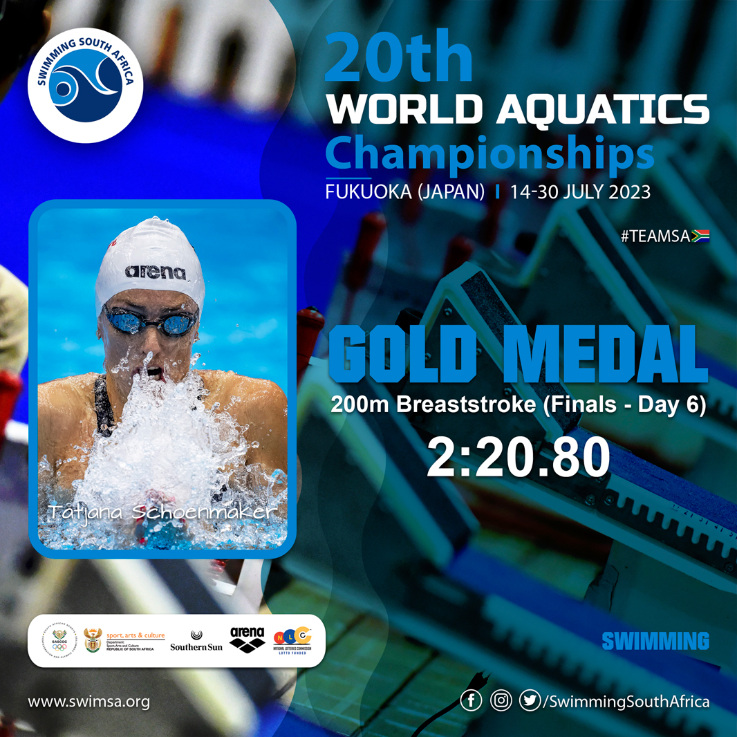 Swimming South Africa (@swimsouthafrica) on Twitter photo <a href="/TRSchoenmaker/">Tatjana Schoenmaker</a> does it again!!!🙌 GOLD MEDAL!!!🇿🇦🇿🇦🇿🇦
<a href="/WorldAquatics/">World Aquatics</a> @TeamSA2024 <a href="/SportArtsCultur/">Department of Sport, Arts and Culture</a> <a href="/arenasport1973/">arena</a> <a href="/ArenaSAfrica/">Arena South Africa</a> #NationalLotteriesCommission <a href="/TRSchoenmaker/">Tatjana Schoenmaker</a> does it again!!!🙌 GOLD MEDAL!!!🇿🇦🇿🇦🇿🇦
<a href="/WorldAquatics/">World Aquatics</a> @TeamSA2024 <a href="/SportArtsCultur/">Department of Sport, Arts and Culture</a> <a href="/arenasport1973/">arena</a> <a href="/ArenaSAfrica/">Arena South Africa</a> #NationalLotteriesCommission