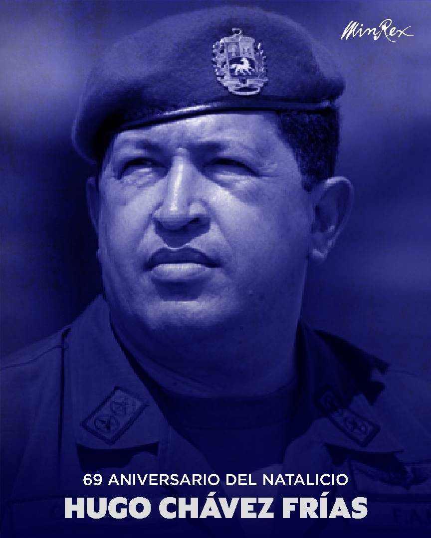 Hugo Chávez, líder de una Revolución verdadera y profunda, como definió Fidel al transformador proceso bolivariano, está presente entre nosotros. Cada jornada de resistencia de su pueblo🇻🇪, que no se doblega ante las adversidades, reafirma la lealtad y compromiso con su lucha.