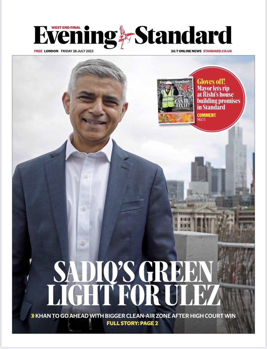 Last Friday, <a href="/SadiqKhan/">Sadiq Khan</a> was thrown under the bus by Keir Starmer for losing Labour the Uxbridge by-election. 
Today the High Court delivered what will surely be a defining victory of his mayoralty (though doesn’t guarantee victory next May).
Eight days is a long time in politics