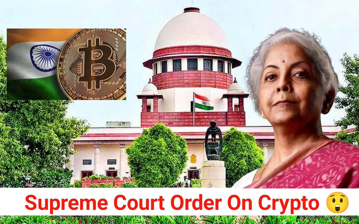 Breaking 🗞️ :- Supreme Court Order On Cryptocurrency In India 🇮🇳 🧵 A  Important Thread
