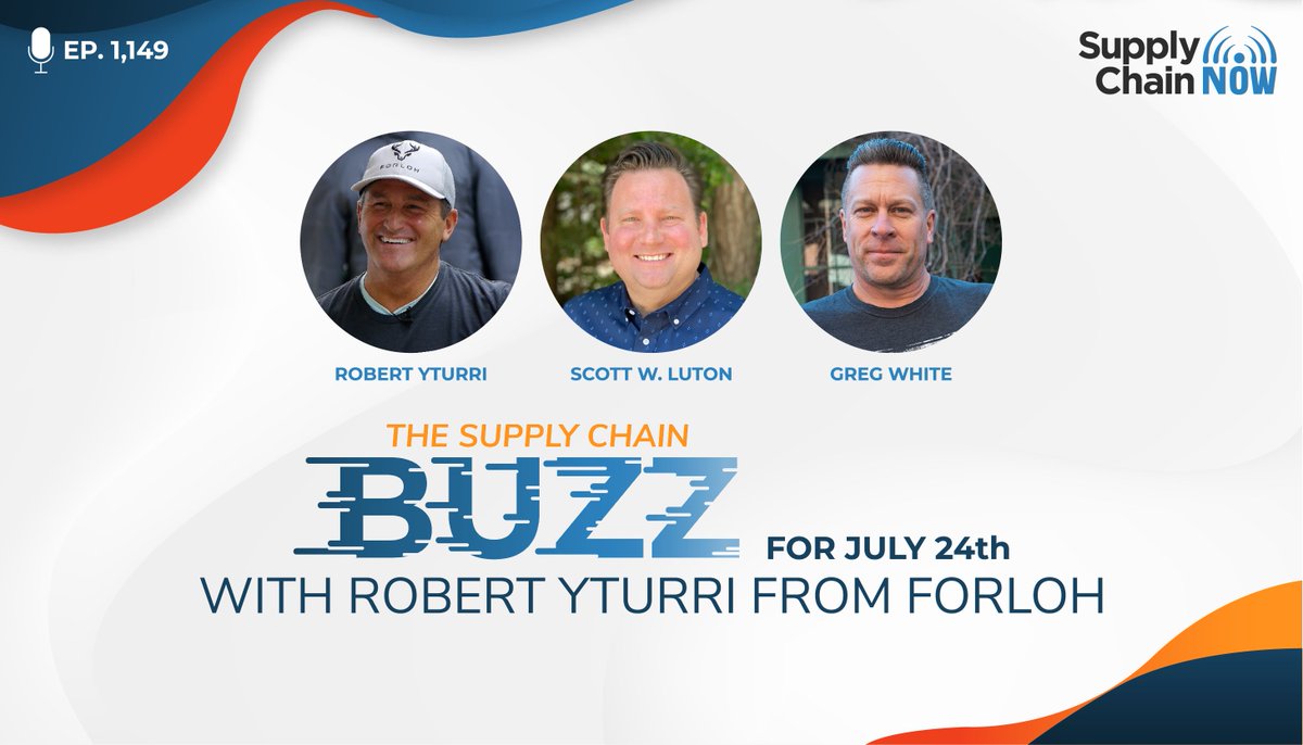 _supplychainnow's tweet photo. In this week's edition of The Buzz, Robert Yturri, Chief Product Officer at @forloh_official, joined @ScottWLuton & @gregoryswhite to talk about the realities of #reshoring #manufacturing to the United States.
Listen Now: https://t.co/atRAClgdLV
#SupplyChainBuzz #supplychain https://t.co/XKnEpCQzqL