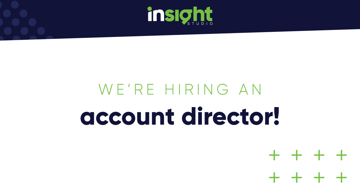 We’re looking for an Account Director to join our high-energy, creative Insight team! To learn more and apply, check out the careers page on our website: insightstudio.ca/account-direct…
