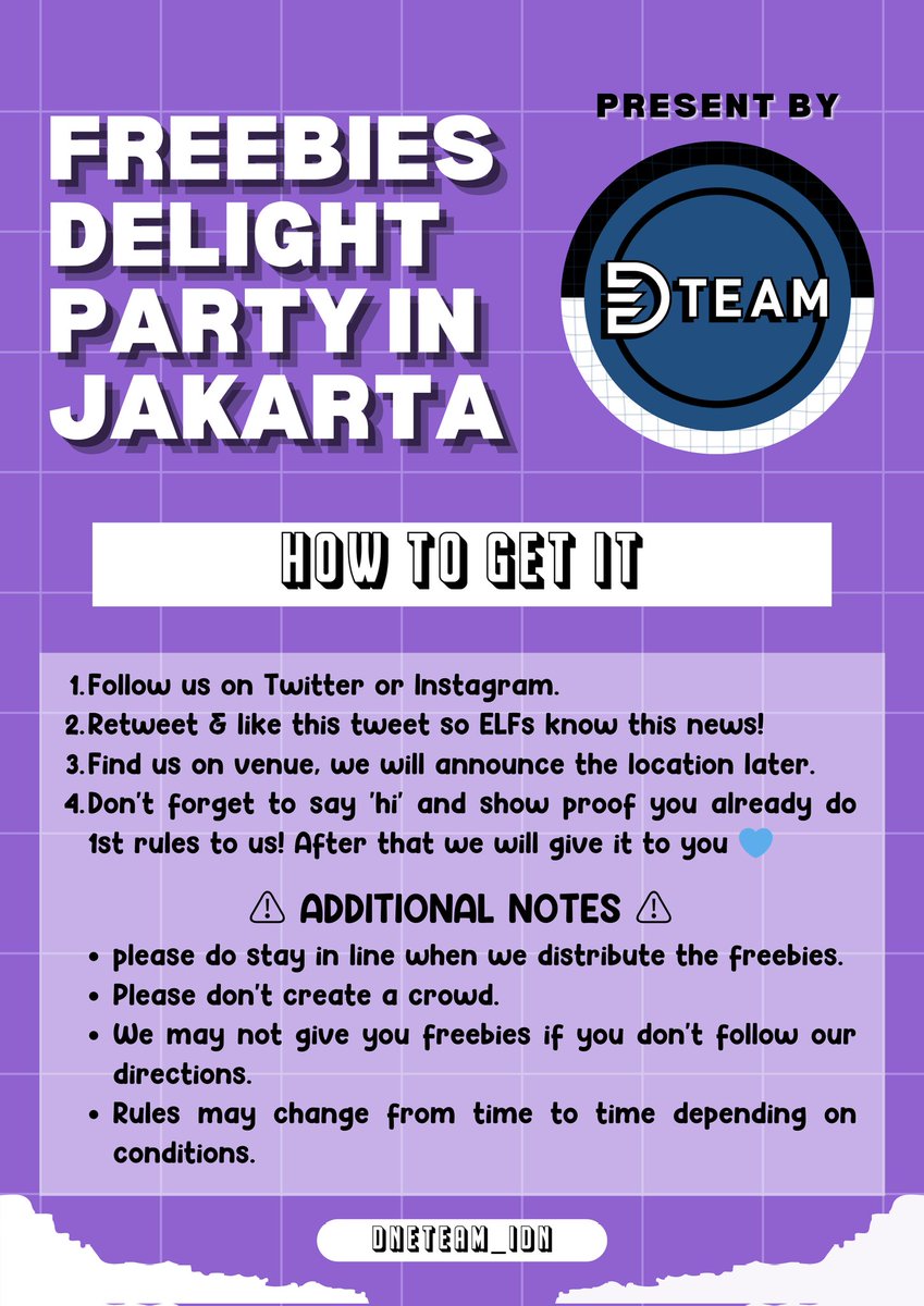 DnEteam_idn's tweet photo. ✨️ FREEBIES 2023 D&amp;E World Tour Fancon 'DElight Party' Jakarta by @DnEteam_idn ✨️

Hello guys! We will distribute freebies to celebrate #DElight_partyJKT 😆
Please check this tweet for detail, good luck and see you guys at venue! 

#SUPERJUNIOR #DONGHAE #EUNHYUK #은혁 #동해 https://t.co/AYi06Yrc5t