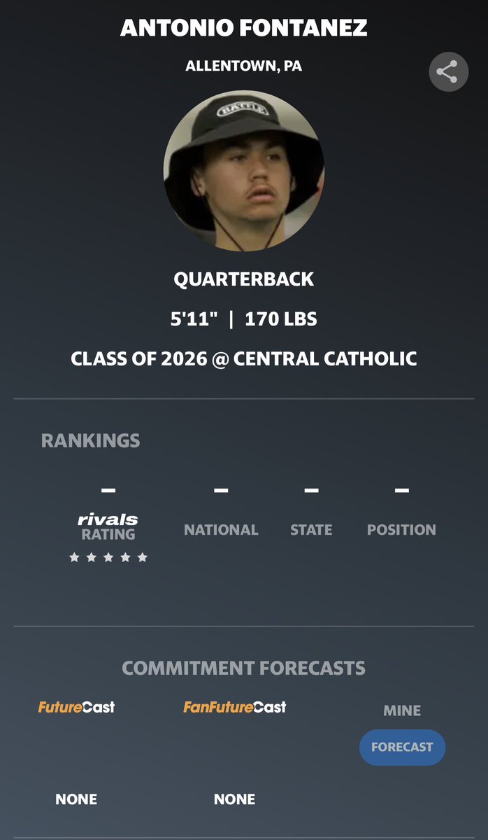 Antonio Fontanez 2027 QB tweet media