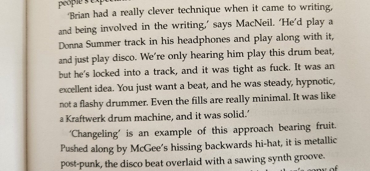 PawelALange's tweet photo. A #Kraftwerk drum machine //Interesting writing proces for the early @simplemindscom albums. 

Quote from  @GraemeAThomson's book of brilliant things aka Themes for Great Cities ...

#Simpleminds 
#Themesforgreatcities https://t.co/sjouZIKund