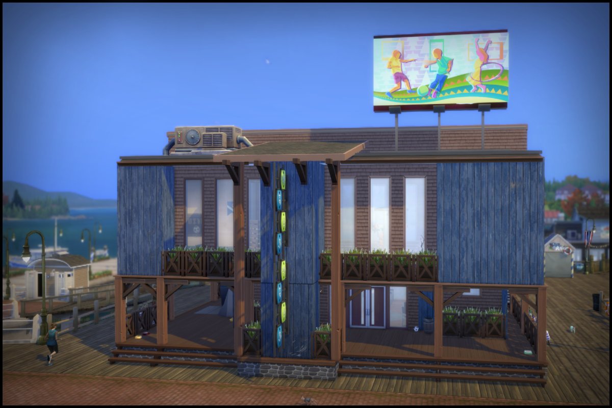 SimHallgerd's tweet photo. @SimsCreatorsCom @TheSims A few days ago I finished building a gym in Brindleton Bay. Now a moment of rest, I already have a library in my head. https://t.co/Szx75h88Jv https://t.co/k2q2yFCzGK