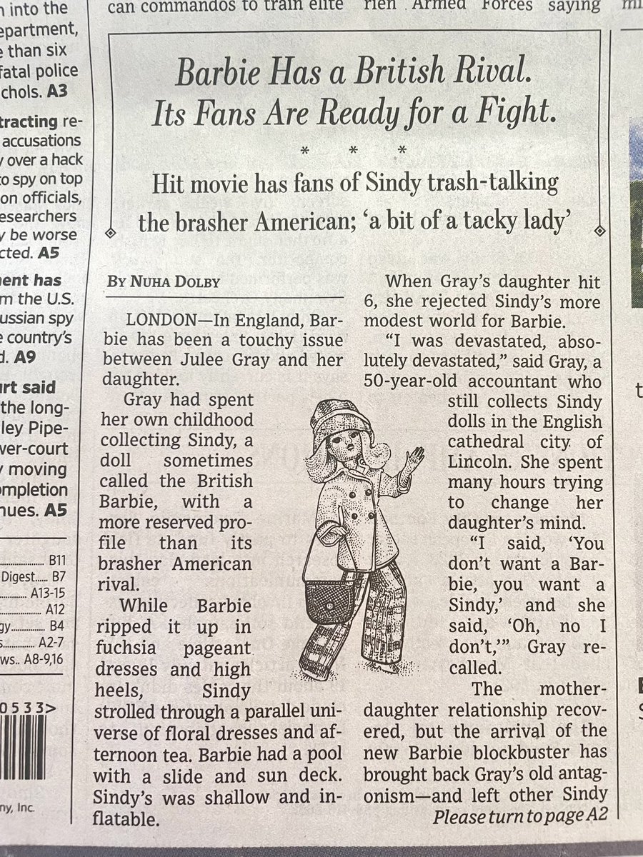 EffFirst's tweet photo. If the Brits want a girl doll fight then @Mattel should come out with a doll based on SNL great Leslie Jones #lesliejones #barbie #sindy 

@nbcsnl writers,,, this would be a great skit (if not on strike) https://t.co/KA53AiPBsi