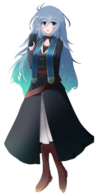 「blue hair gradient hair」 illustration images(Latest)