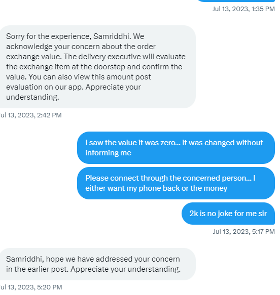 sam__riddhi's tweet photo. @Support11682 For this response once again? No thank you https://t.co/FtRHf1xqcK