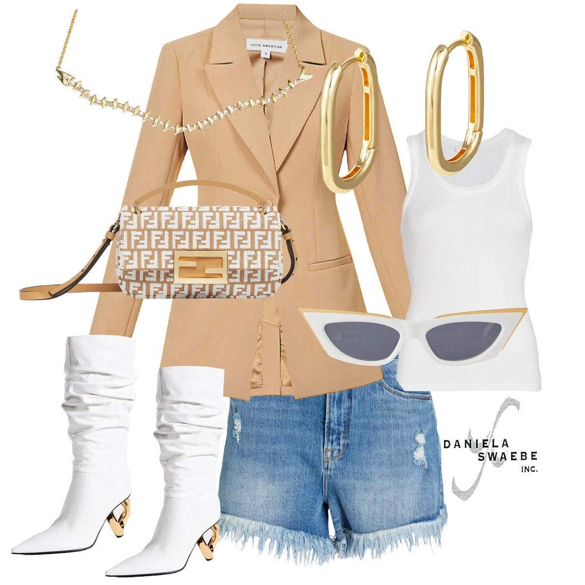 DanielaSwaebe's tweet photo. Never too hot for cute boots @jwanderson @goodamerican @MaisonValentino @Fendi @agolde https://t.co/Ux7RTzrOW1