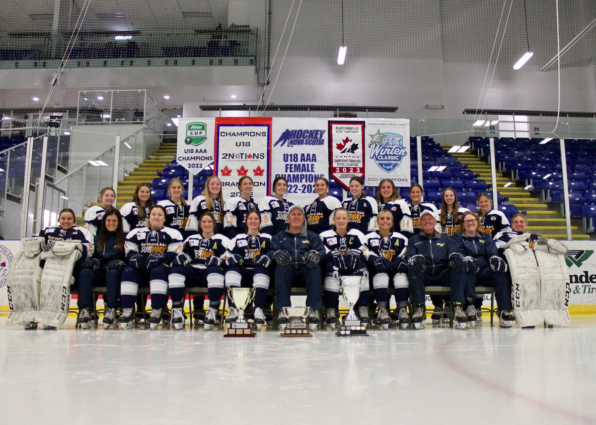 HockeyNS's tweet photo. Pretty good haul. 🏆

2022-23 was a banner season for the @SubwaySelects. 🥳

@HockeyNSFemale | @MMFHLU18 | #nsproud https://t.co/FDMnNjTLA2