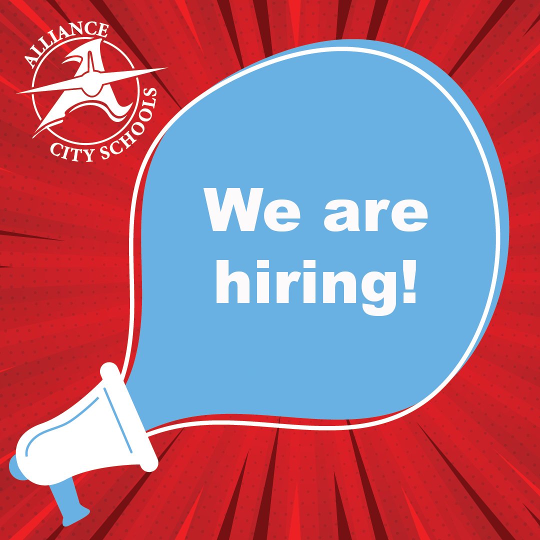 We are hiring for a Bus Driver/Cafeteria Aide! Click the link for more information and to apply! #RepthatA alliancecityschools.tedk12.com/hire/Index.aspx