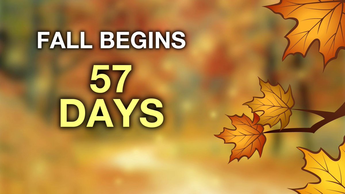 mark_tarello's tweet photo. COOL WEATHER FANS: It's 57 days until the start of fall! https://t.co/DyuMY9qI54