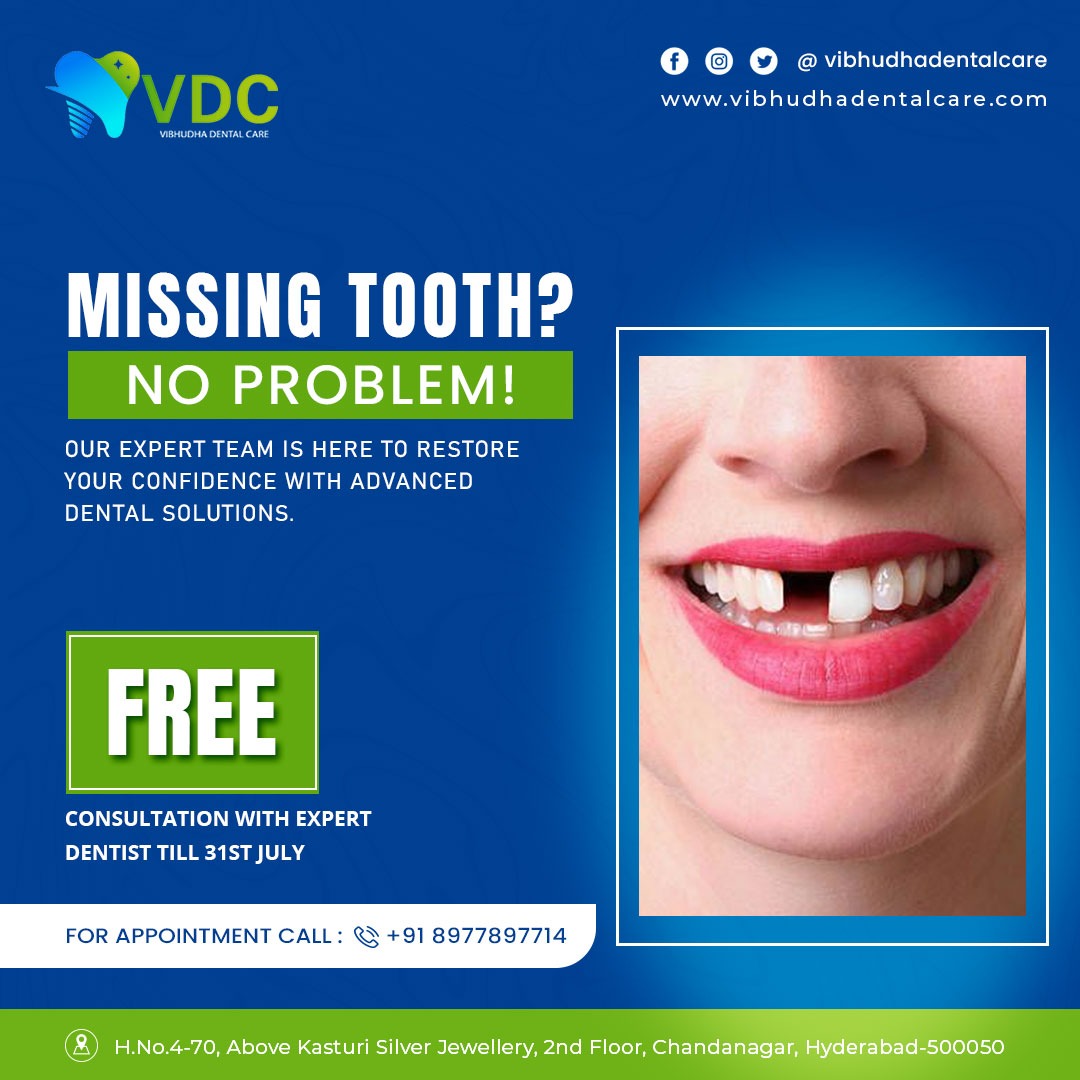 VdentalC's tweet image. Discover your perfect smile at Vibhudha Dental Care! 😁 Missing tooth? No problem! Our expert team is here to restore your confidence with advanced dental solutions. 
📞🦷 Call 8977897714
visit 🔗 vibhudhadentalcare.com 

#VibhudhaDentalCare #DentalSolutions #ConfidenceRestored