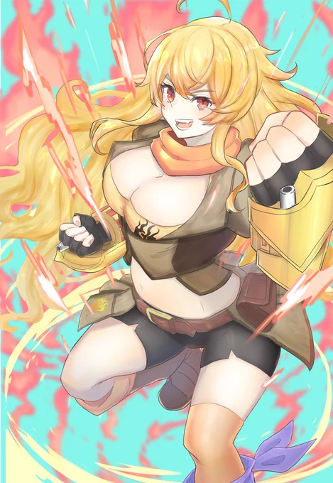 過去絵ですがお気に入りです。ヤン姉はマジで好き…… #RWBY 