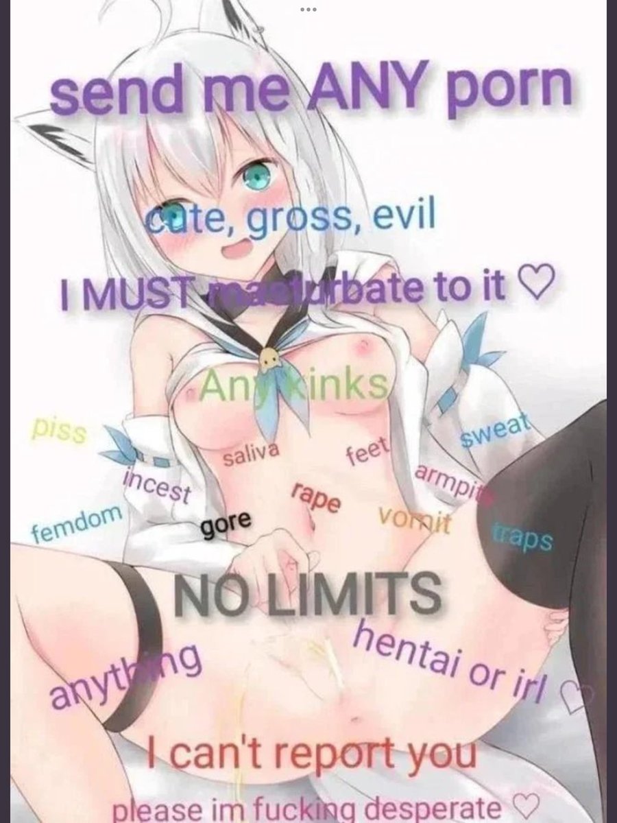 LimitlessAshes's tweet photo. Dm me anything you want~
#sendmeanything #dmsopen #dmme #porn #incest #cunny #nsfwtwt #hentai #lewd #horsecock #nolimits #cnc #knotted #gooning #cumwhore #cumdump https://t.co/TxmmA2QTDJ