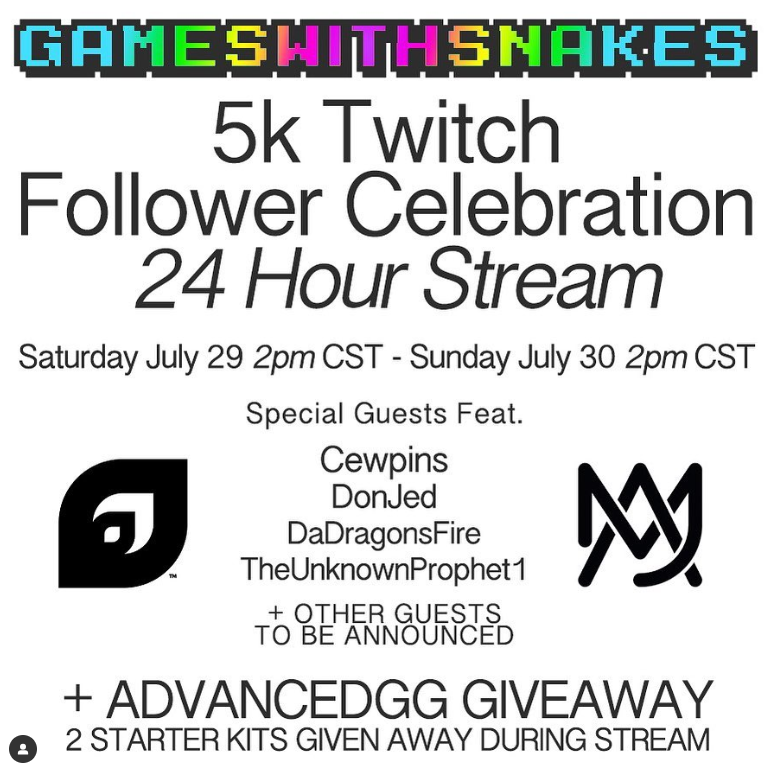 JoshuaBlesi's tweet photo. The Unknown Prophet
Join us as  We colab  outhttps://www.twitch.tv/gameswithsnakes https://t.co/pghYMFE5FO 
#UNKGWS wanna win a free $20 private reading  Discord you can win by joining me on the 5K celebration with @GamesWithSnakes
must be in chat to win 8-11 pm on sunday https://t.co/0uiTNDOnVX