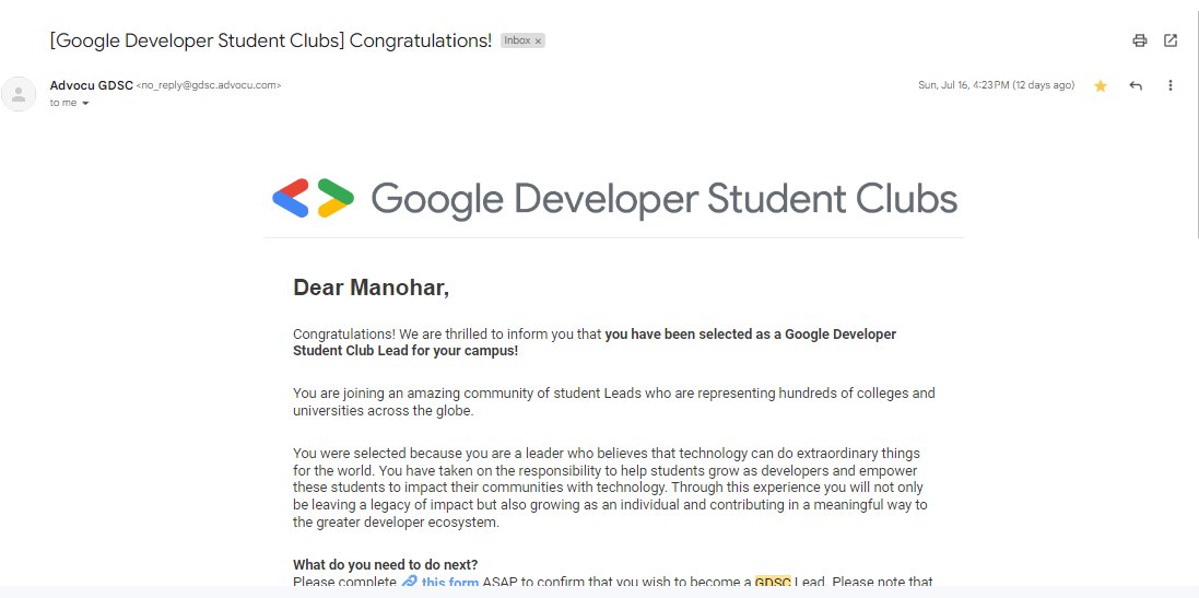 Man07har's tweet image. Yep! something good happened about 12 days ago, but didn't bother to share it here until now
#GDSC #GDSCLead #achievementunlocked