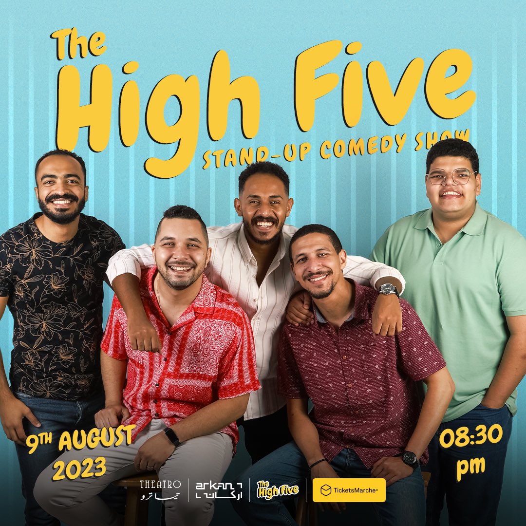 Abdelrahmannot's tweet photo. حفلتنا الجاية بتقرب وحماسنا اننا نقابلكم بيزيد 🔥
يوم ٨/٩ على مسرح تياترو اركان الساعة ٨ ونص هنقدم حفلة ستانداب كوميدي تليق بالجمهور وحضوره ❤️
تبدأ الحفلة الساعة ٨:٣٠
احجز تذكرتك دلوقتي من تيكيتس مارشيه من خلال اللينك : https://t.co/Mlk08sfgQ7
#TheHighFive https://t.co/xwjCwyJlGF