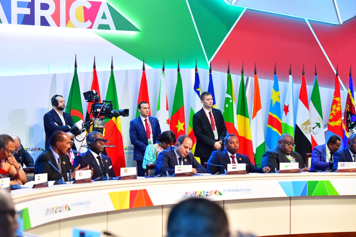 hawelti's tweet photo. President Isaias Afwerki addressed Plenary Session of 2nd Russia-Africa Summit today. In his brief remarks, Pres. Isaias underlined imperative of charting-out clear strategy &amp; implementation mechanisms in order to consolidate the parternship of cooperation between Africa &amp; Russia https://t.co/Umjlodh7CF