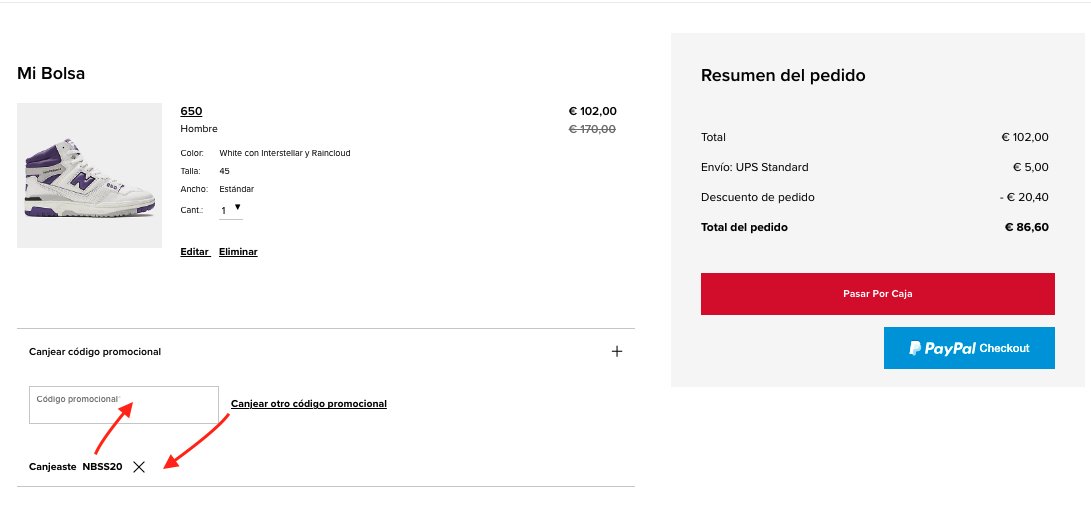 PreMarathon's tweet image. Código descuento &quot;NBSS20&quot; que añade  un 20% extra en las zapatillas ya rebajadas del Outlet de New Balance tidd.ly/3DBfp37