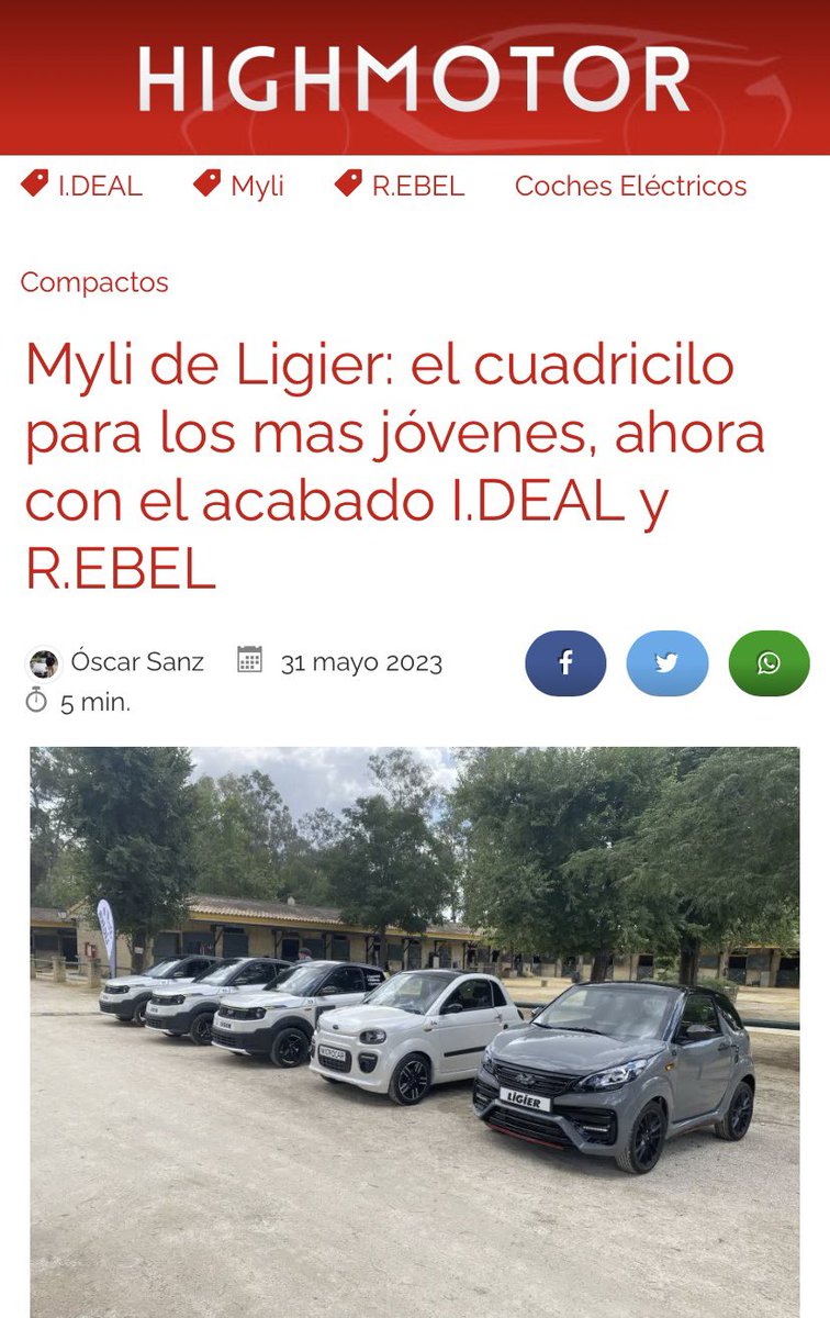 “El cuadriciclo para los más jóvenes” <a href="/Highmotor/">Highmotor</a> highmotor.com/myli-ligier-cu…
#ligier #eléctrico #myli