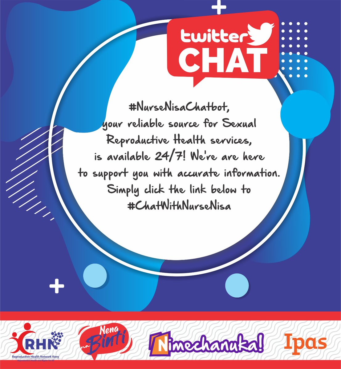 rhnkorg's tweet photo. #NurseNisaChatbot stands as a steadfast friend, providing non-judgmental support and information for women and girls seeking SRH services.
#ChatWithNurseNisa 👇🏾
https://t.co/r2IItgJElD https://t.co/SvXEZM4lx7