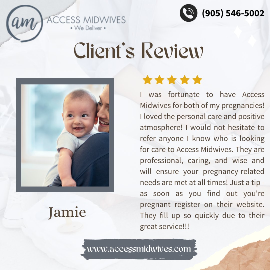 accessmidwives's tweet photo. We are incredibly grateful for your heartfelt review! At Access Midwives, we are passionate about providing exceptional care and empowering women on their motherhood journey. 

#AccessMidwives #Midwife #HamiltonMidwives #HamOnt https://t.co/WOyAvkTNdn