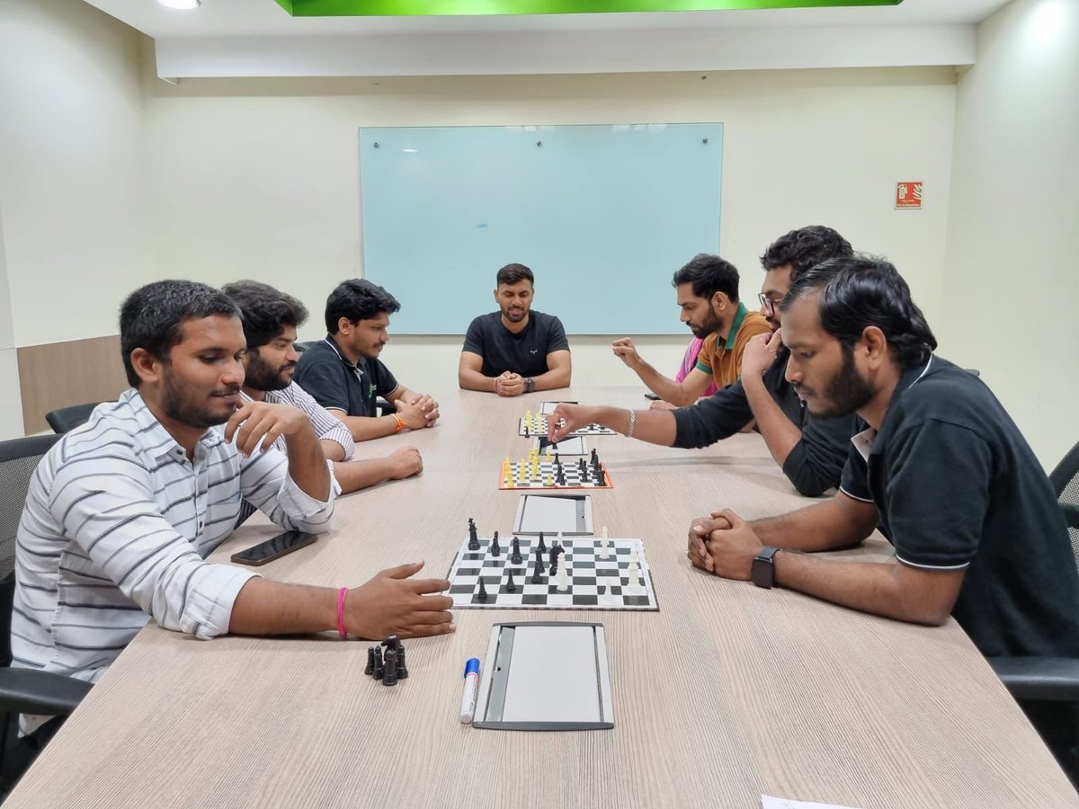 🏆👑 Glimpse of Our Chess Competition: Bangalore, Hyderabad, and Hubli Offices 👑🏆

#SmartSoC #ChessCompetition #MindOverMoves #CheckmateChampions #OfficeChessChallenge #TeamBonding #WorkplaceEvents #ChessEnthusiasts #StrategicMinds #OurOfficeCulture