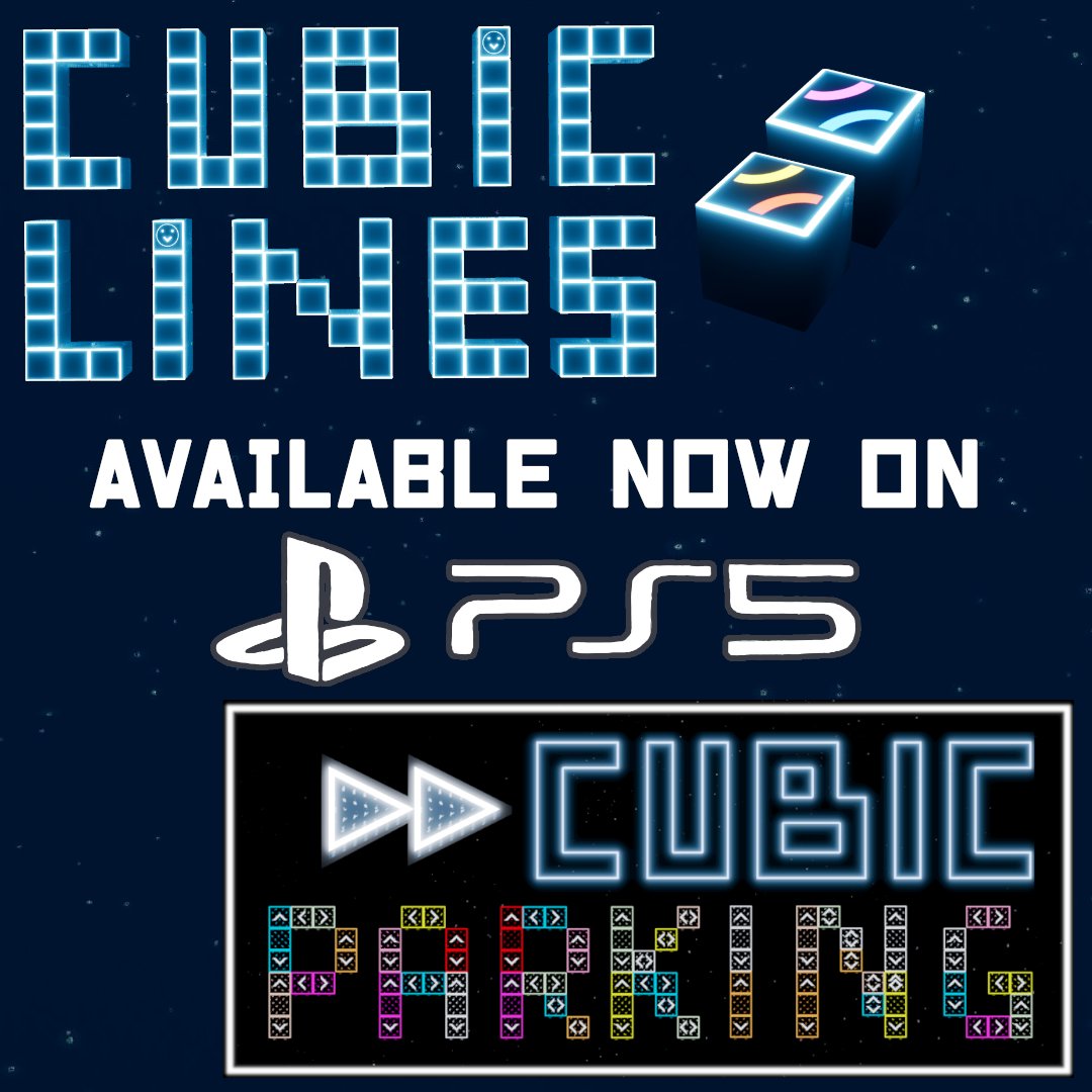 DillyFrameGames's tweet photo. #puzzles "Cubic Lines" and "Cubic Parking" are available now on #PS5 in all regions with 4 new trophy stacks each.
Cubic lines has extended 51 #trophies.

#trophy #indiedev #newstack #platinum #cubiclines #cubicparking #PlayStationTrophy https://t.co/P50xTprGJ0