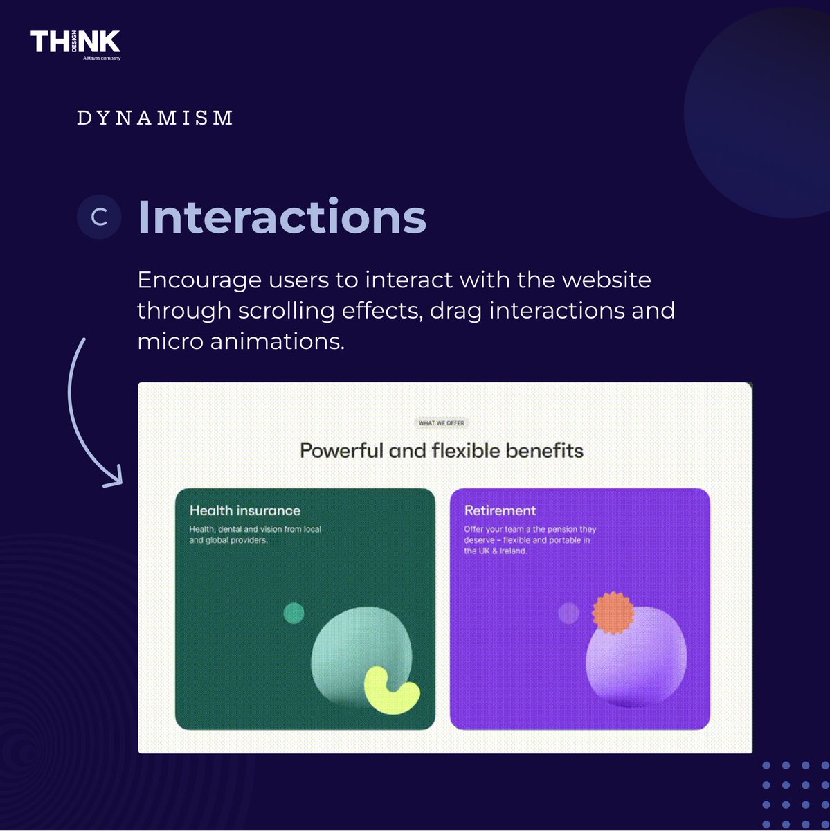 Make your website come ALIVE with our featured theme this week - dynamism!
Let's take a deep dive into what makes this design trend so great for websites in 2023.

#websitechecklist #websitetrends #design #development #content #thinkdesign